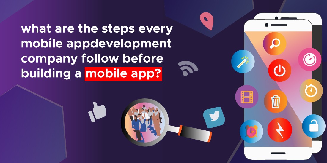 what are the steps every mobile app development company follow before building a mobile app?