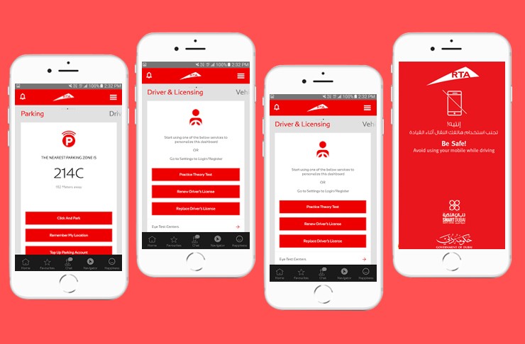 cost to develop a road and transport authority mobile application like RTA Dubai