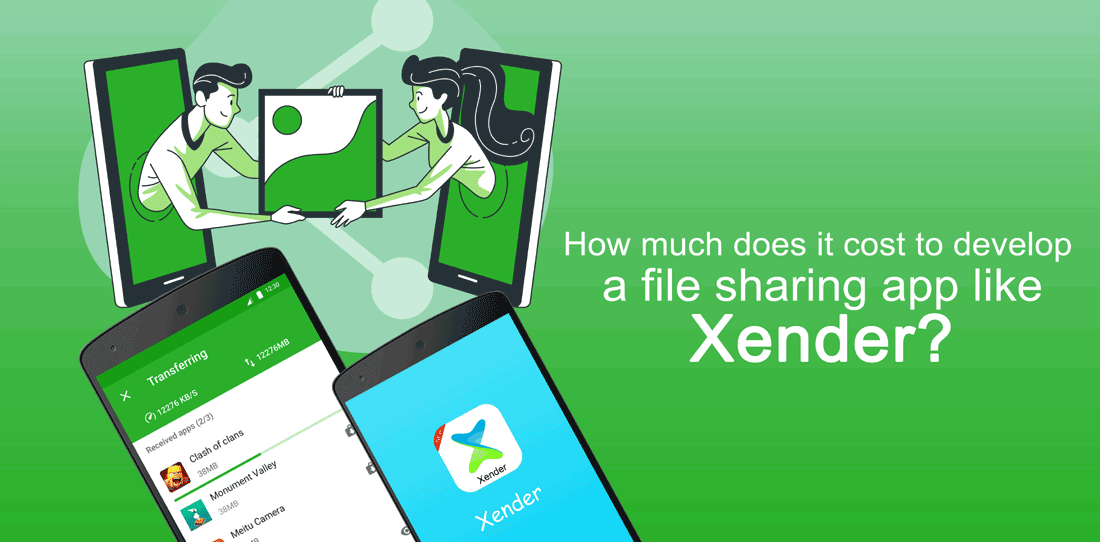 app development cost of file sharing app like Xender