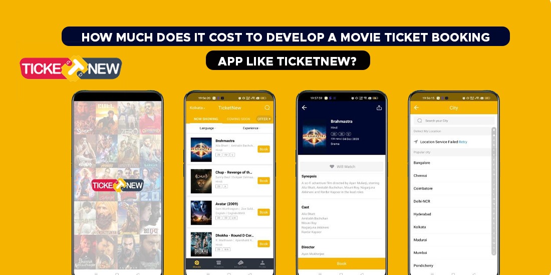 Cost to Develop a Movie Ticket Booking app like TicketNew?